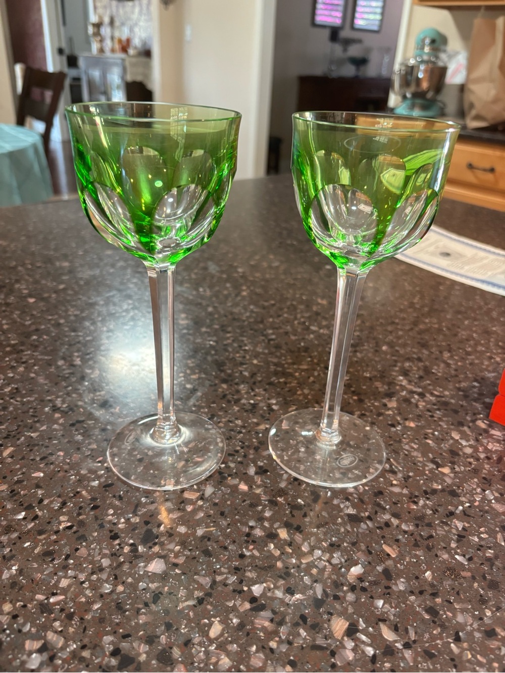 Moser Crystal Wine Glasses - Set of 2